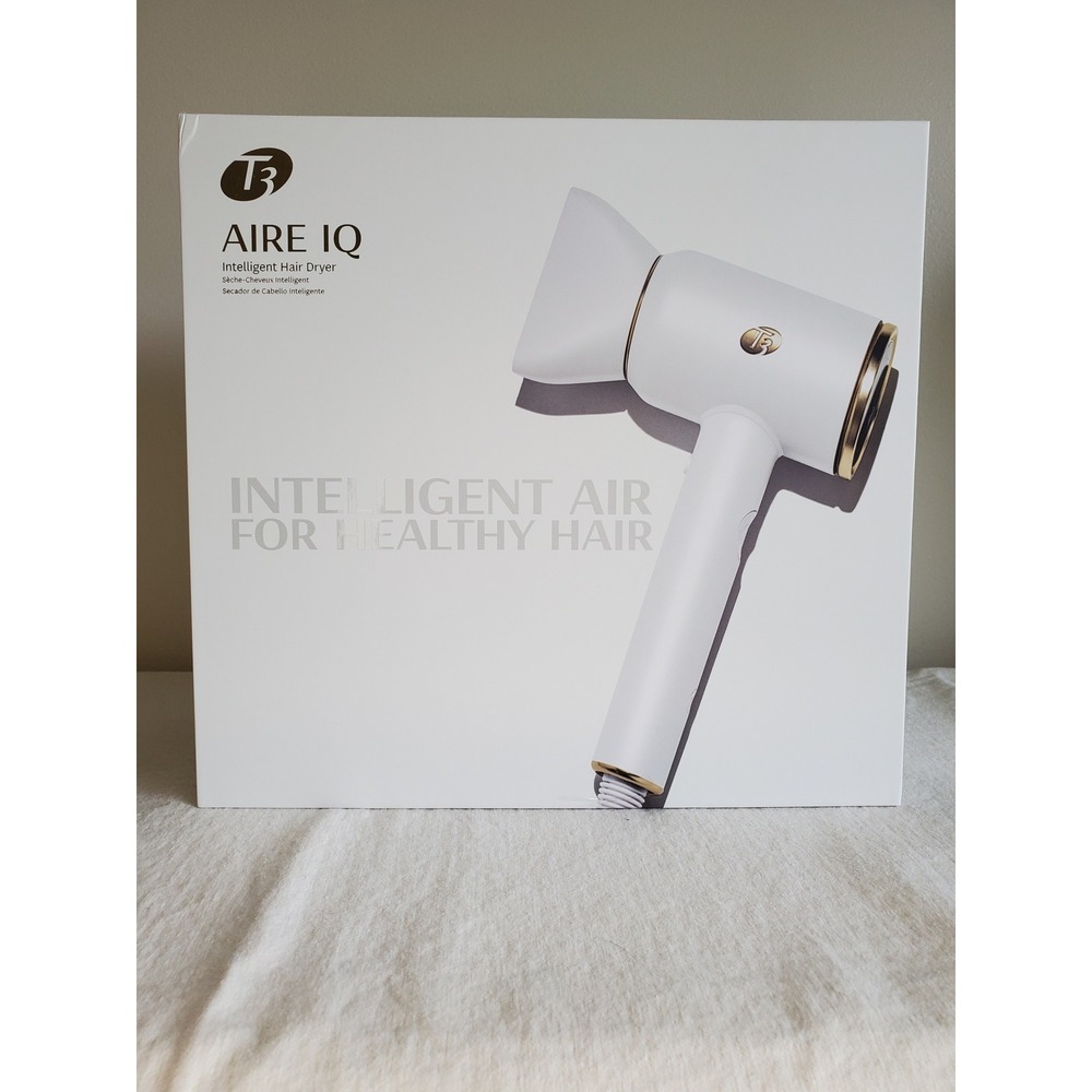 T3 Aire IQ Intelligent Hair Dryer White Rose Gold Professional Ionic 77510